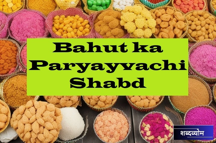 bahut ka paryayvachi shabd